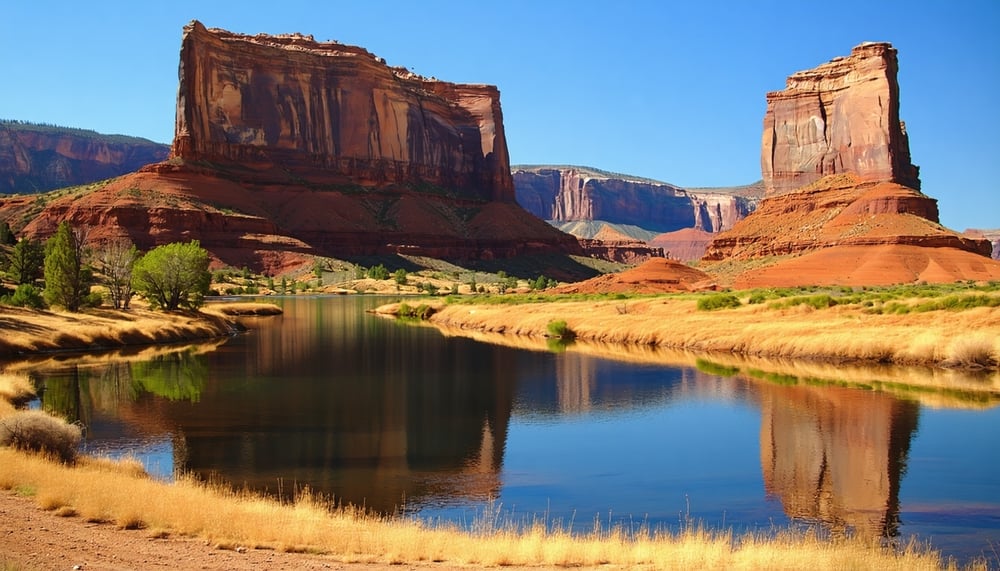 A stunning view of Utah's natural landscapes, perfect for adventure seekers. A stunning view of Utah's natural landscapes, perfect for adventure seekers.